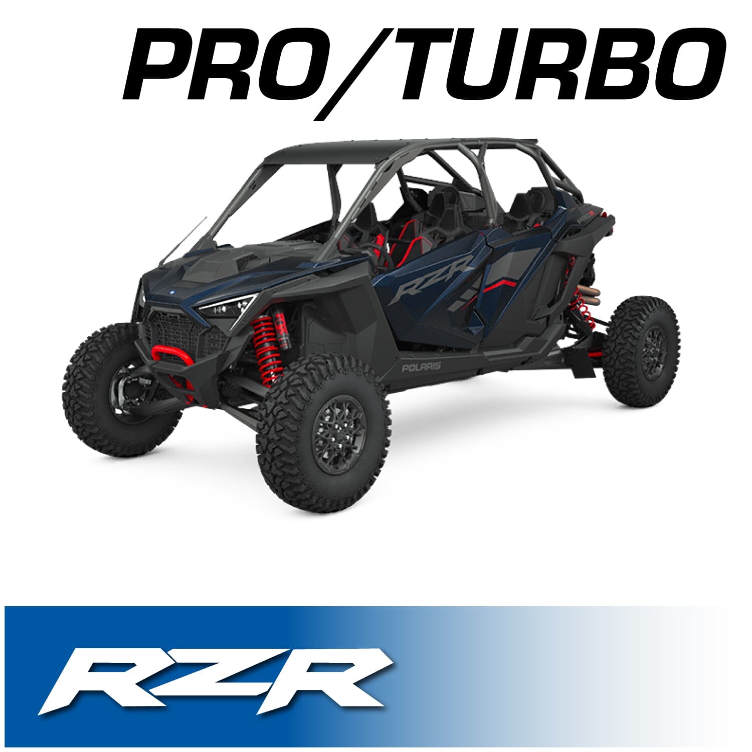 Polaris RZR PRO XP - Turbo R - Pro R - Complete Communication Kit with Bluetooth Intercom and 2-Way Radio - STX Stereo / M1 VHF Business Band / Center Mount
