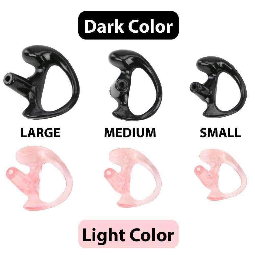 Rubber Ear Mold Buds for Acoustic Tubes - Right Ear / Dark Color